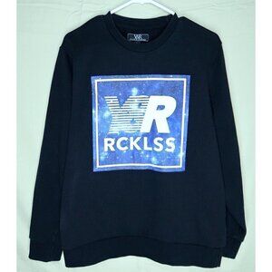Y&R RCKLSS Young & Reckless Sweatshirt Black Long Sleeves Logo Men's Size Large